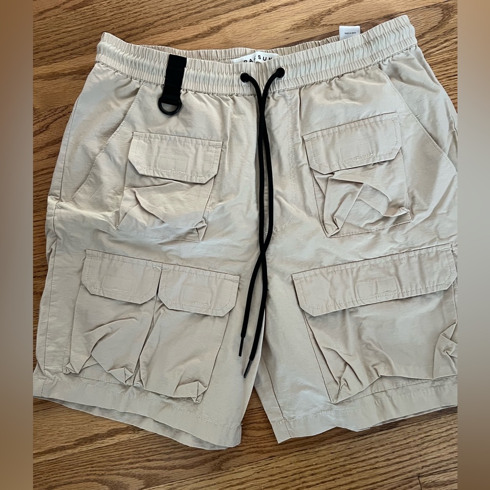 Khaki colored hybrid shorts from pacsun